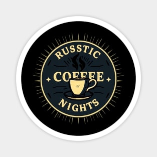 Rustic Coffee Story Nights books Magnet